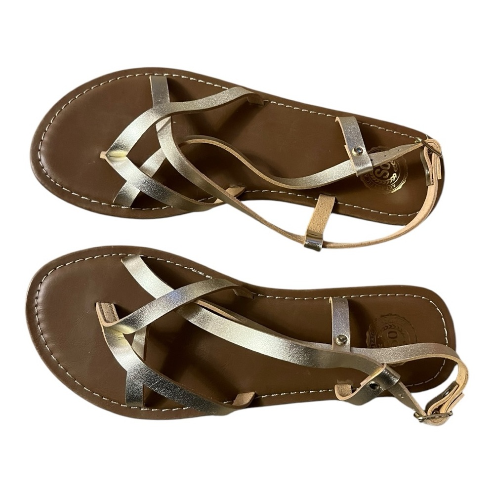 SO brand gold straps flat sandals from Kohl’s - Picture 5 of 8